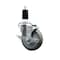 Service Caster 4'' Gray Poly Swivel 1-3/8'' Expanding Stem Caster with Brake SCC-EX20S414-PPUB-TLB-138 - alternate 1
